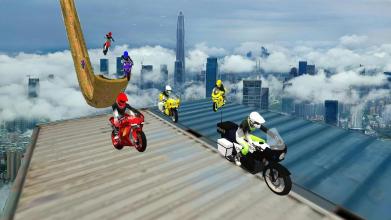 Mega Ramp vertical Impossible Moto Bike Stunt截图5