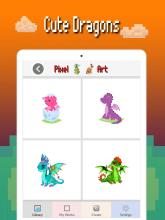 Dragons color by number: Pixel art dragon coloring截图4