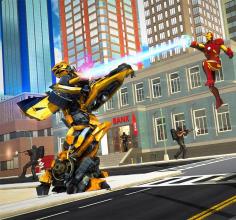 Iron Hero : Grand Flying City Rescue Mission 3D截图1