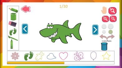 Shark Coloring Book截图1