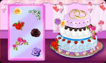 Rose Wedding Cake Maker Games截图1