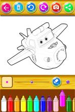 Super wings Coloring book pages - with animals截图1