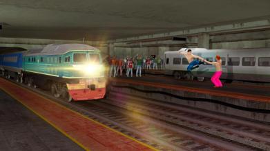 Police Train Driving: Train Fighting Games截图1