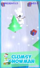 Clumsy Snowman: Winter Running And Skiing Game截图5