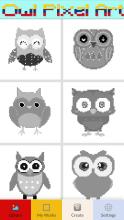 Owl Coloring By Number Pixel Art截图5