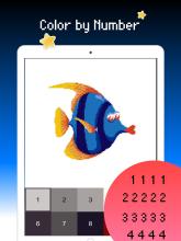 Fish color by number : Pixel art blue ocean截图2