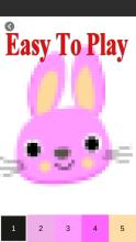 Cute Bunny coloring By Number: Pixel Art截图2