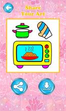 Kitchen Cooking Coloring - kids Coloring Game截图1