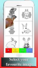 Cute Bunny coloring By Number: Pixel Art截图4