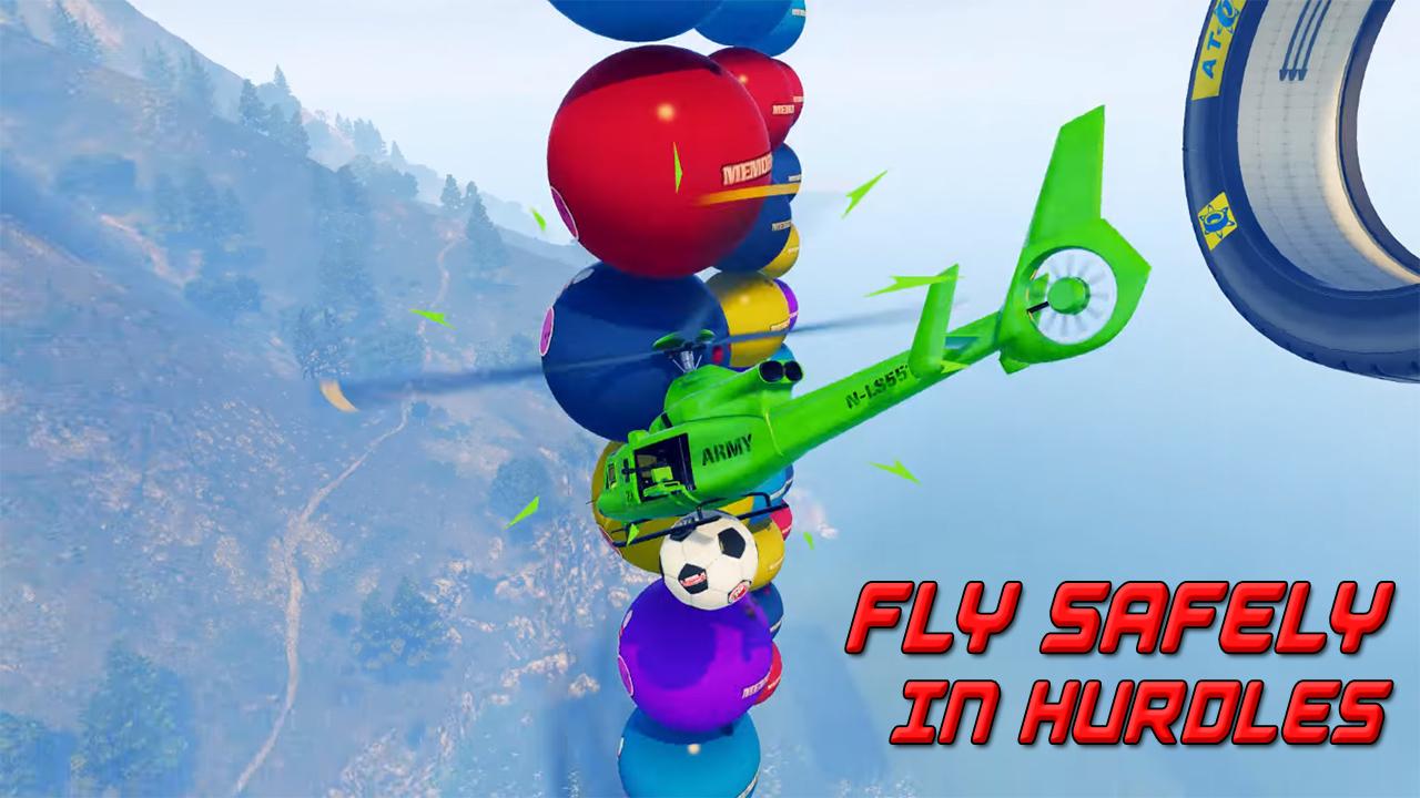 Superheroes Flying Helicopter Racing截图4