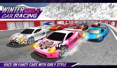 Winter Girls Car Racing截图1