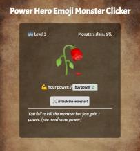 Power Hero Emoji Monster Clicker截图1