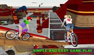 Bicycle Driving Simulator, Fearles Kids BMX Stunts截图2