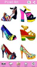 High Heel Color By Number Shoes Pixel Art Game截图1