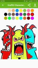 Graffiti Character Coloring Pages截图4