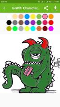 Graffiti Character Coloring Pages截图1