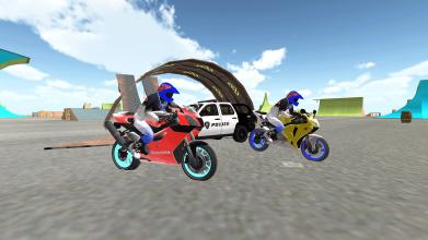 Funny Motorbike Cop Car Chase截图3