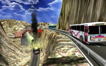 Mercedes Bus vs Train Racing  Bullet train Race截图1