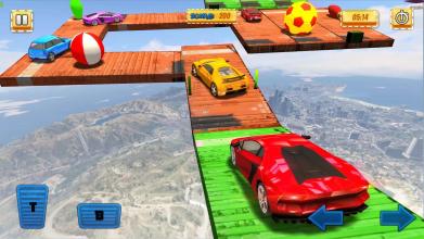 Fast Impossible stunt car Challenge Drive game截图3