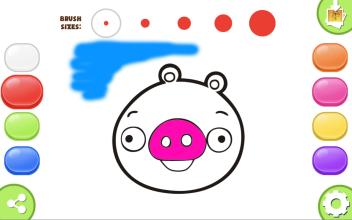 No internet Coloring game Paint Brush Pig Painbox截图4