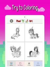 Unicorn color by number: Pixel art coloring 2019截图3