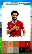 Pixel Football Player Coloring Pages by Number截图3