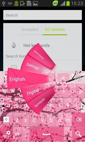 粉红色的樱花GO输入法截图3