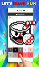 ☕ cuphead pixel art Color By Number截图4