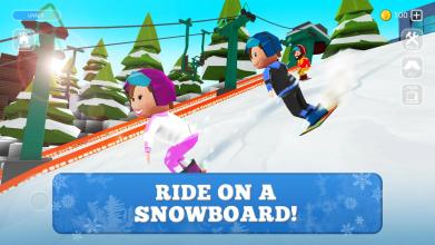 Snowboard Craft ski, Sled Simulator Games 3D截图2