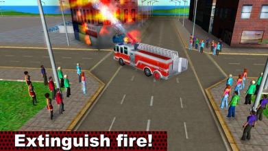 Fire Truck Emergency Driver 3D截图3