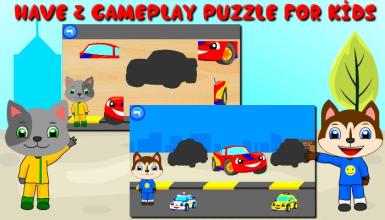 Kids Cartoon Car Puzzle  Pups Friends截图2