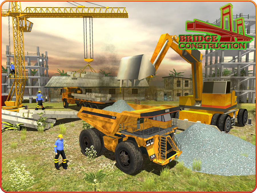 River Road Bridge Construction Crane Simulator 18截图4