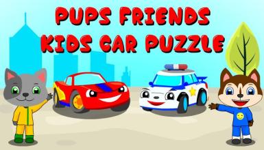 Kids Cartoon Car Puzzle  Pups Friends截图3