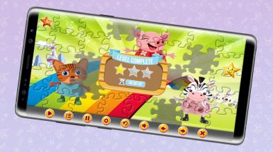 Pepa Pink Pig 3D Jigsaw Puzzle Games截图3