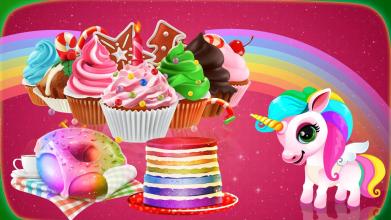 Unicorn Rainbow Bakery Cook Cake, Donut & Cupcake截图1