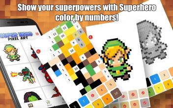 Superhero No.Draw – Superhero Color by Number截图5