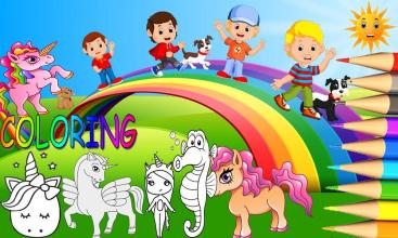 Unicorn Coloring  Little Pony Coloring for Kids截图1