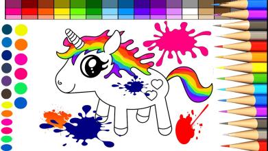 Unicorn Coloring  Little Pony Coloring for Kids截图2