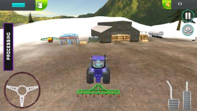 Bleu Tractor  Farming Simulator Toy 3D截图1