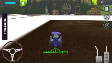 Bleu Tractor  Farming Simulator Toy 3D截图2