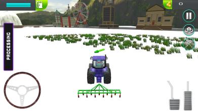 Bleu Tractor  Farming Simulator Toy 3D截图5