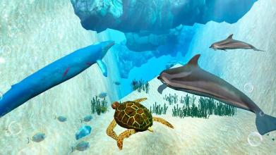 Ocean Mammals Blue Whale Marine Life Sim 3D截图1