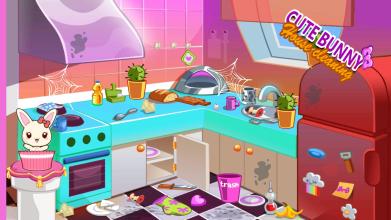 Cute Bunny House Cleaning Game截图2