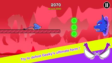 Geeky & Clicky  Dodge the cat  2D Runner截图2