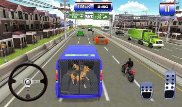 Police Dog Transport Truck Driver Simulation 3D截图2