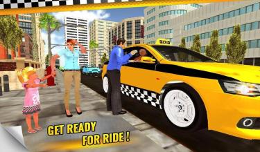 City Taxi Driver Yellow Cab Crazy Car Driving截图4