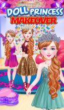 Doll Princess Makeover  Girls free makeup game截图5