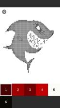 Shark Coloring By Number Pixel Art截图3