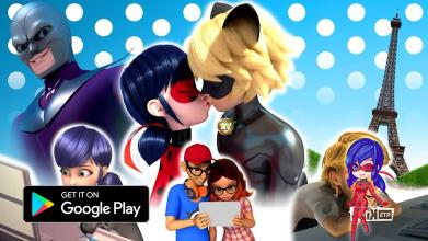 Lady Bug Super MiraculousGame Subway Cat Noir截图3