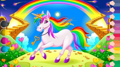 Unicorn Magic Fashion  Dress Up coloring book截图1